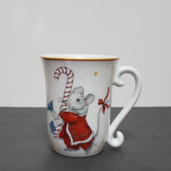 NEW RARE Williams Sonoma Twas the Night Before Christmas Mouse Mug 14 OZ - Picture 2 of 8